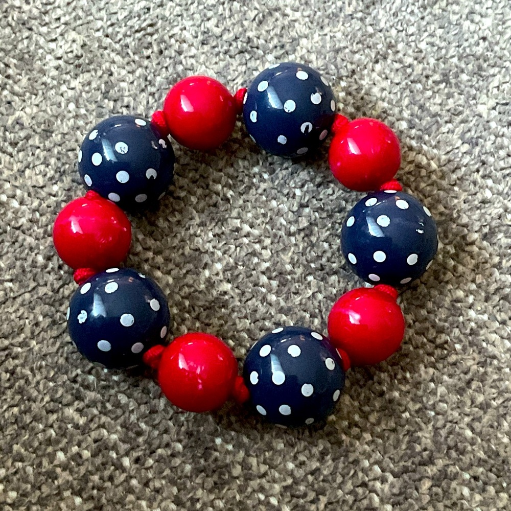Gymboree Red, White and Blue Ball Bracelet